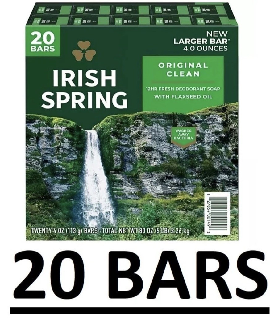 Irish Spring Bar Soap, Original Clean (4 oz., 20 ct.)