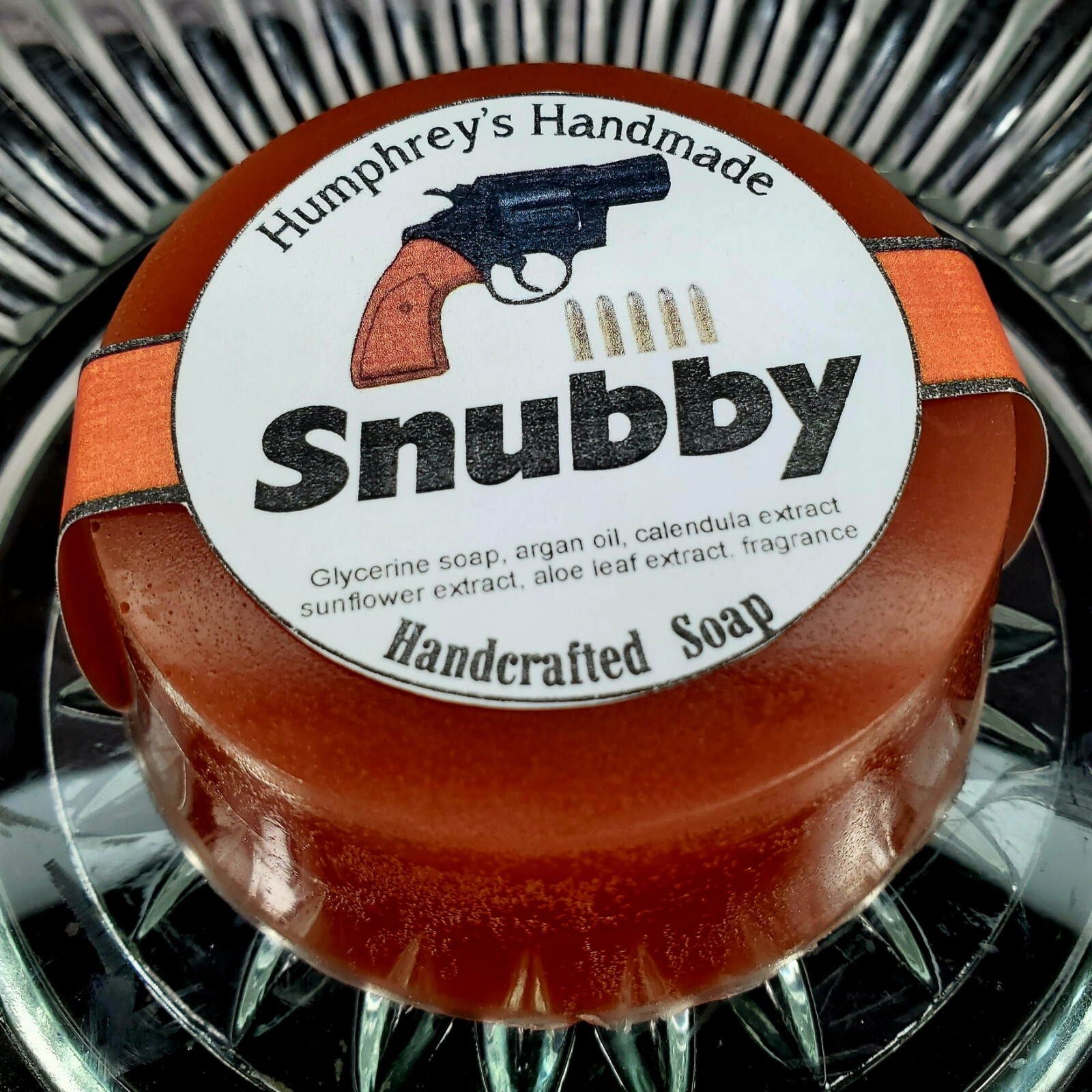 Men’s SNUBBY Bourbon Vanilla Scent Unisex Shave Soap, Beard Wash Bar USA Made