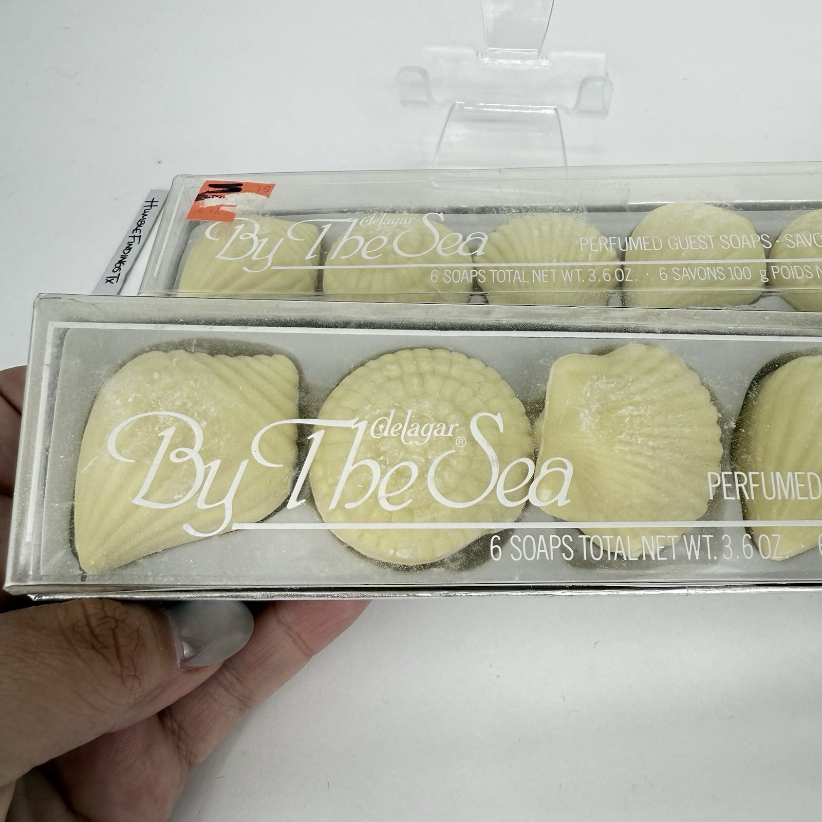 Vintage DeLaGar Mini Soaps Seashell Shaped Coastal Cottagecore Boxed Set Yellow