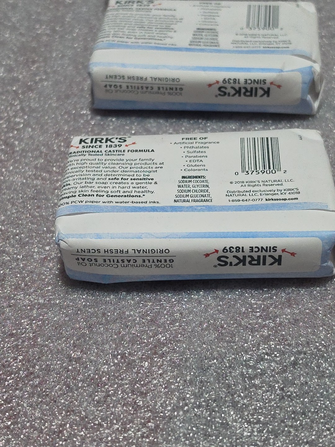 Kirks Coco Castile Bar Soap Coconut Oil – Hypoallergenic Skin Care Lot Of 3