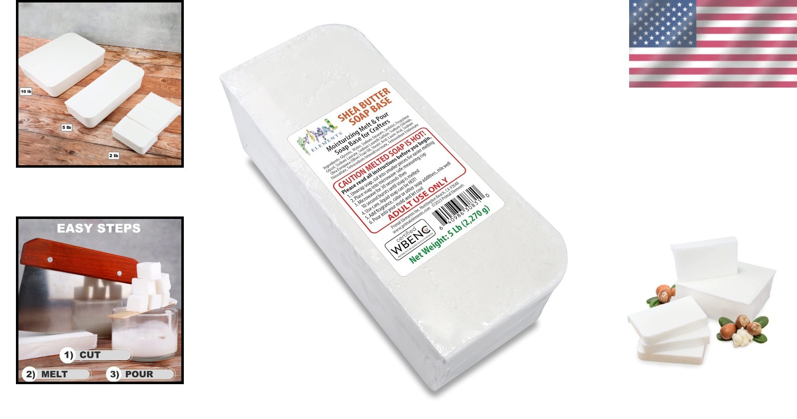 Craft Your Own Shea Butter Soaps – 5lb Melt and Pour Base – Easy to Use