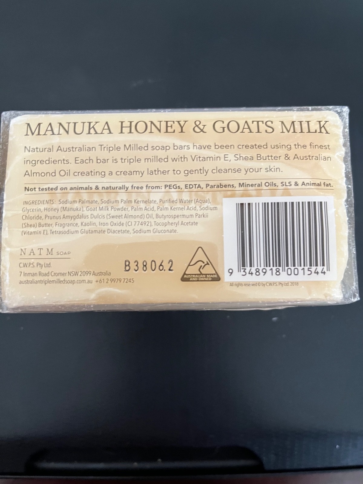 Australian Manuka Honey & Goats Milk Soap 2 Bars