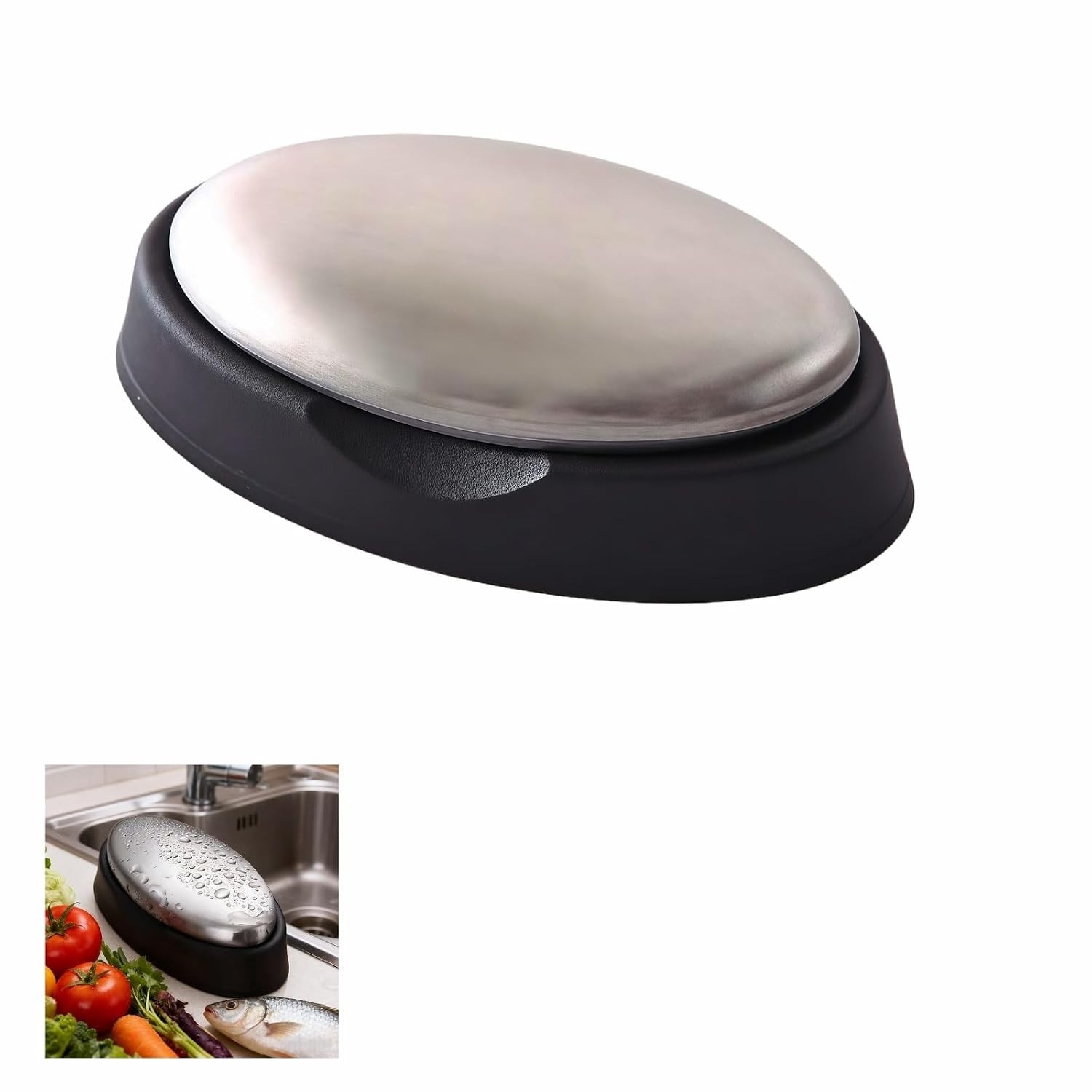 Chemical-Free Stainless Steel Soap Bar – Hand Odor Eliminator for Food Lovers