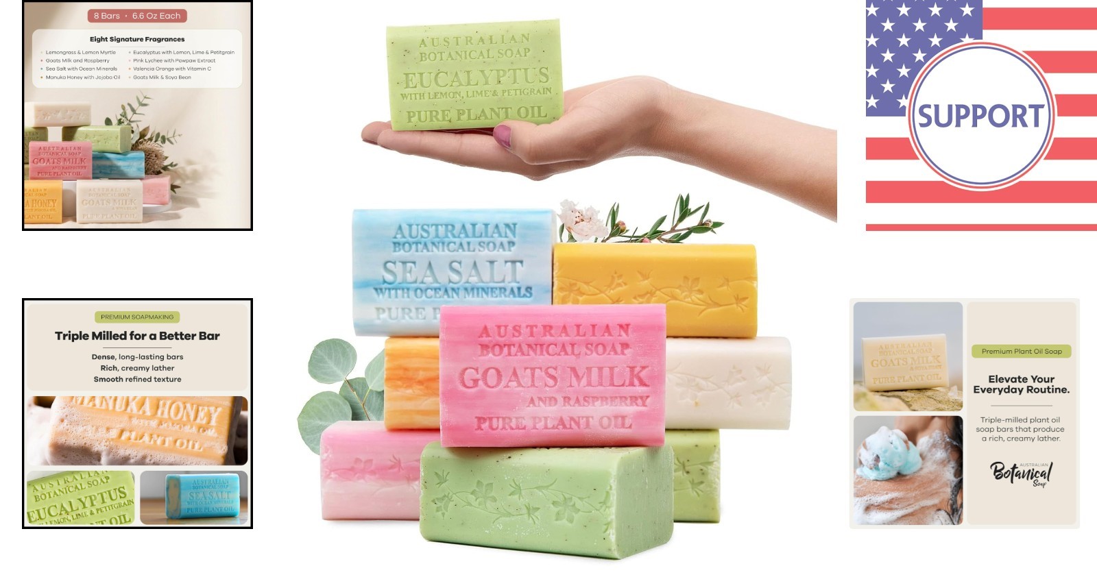 Exquisite Organic Shea Butter Soap Variety – 8 Fragrant Bars for All Skin Types