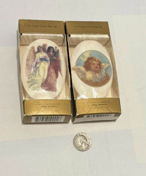 Lasting Impressions 2 Vintage 1990s Angel Soaps 3oz Each New In Boxes