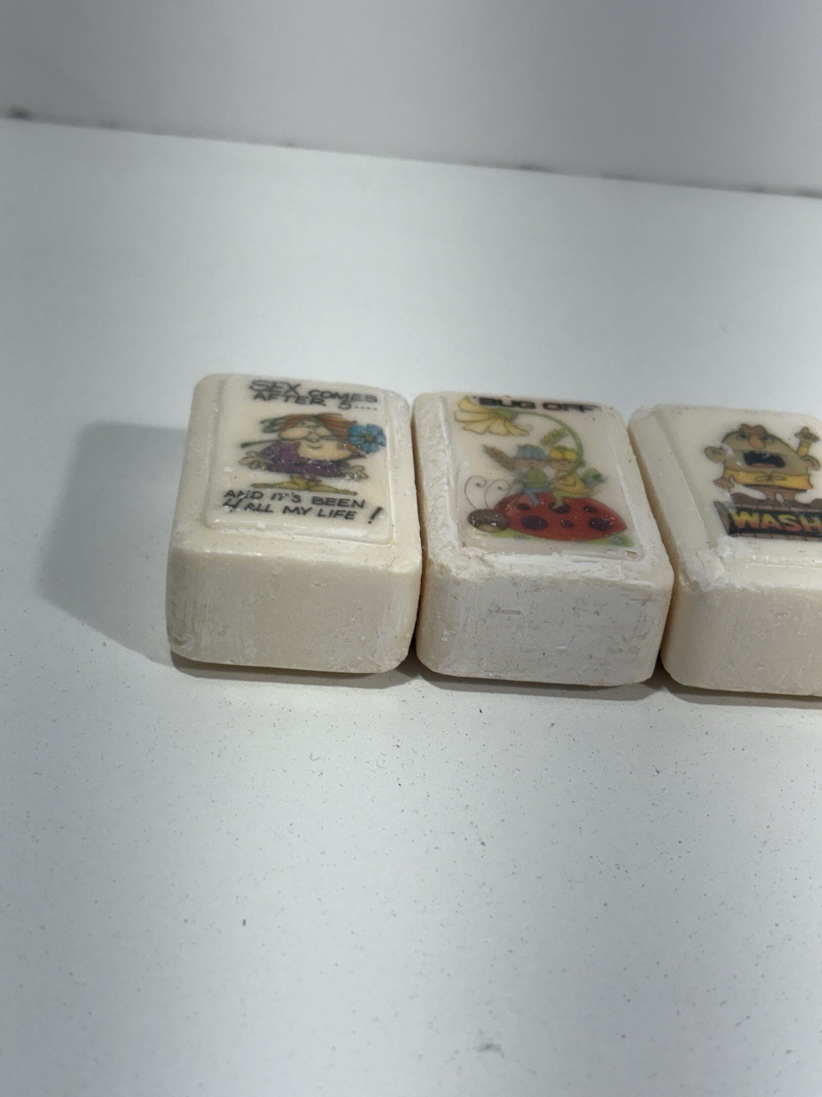 Vintage 4 Bars Katherine Gray Soap Funny Sex After , Bug Off, Wash, Booze Answer
