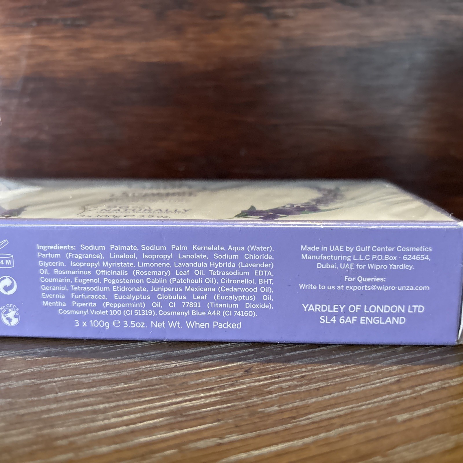 Yardley by Yardley English Lavender Luxury Soaps 3X3.5 Oz Each (Bin 1)