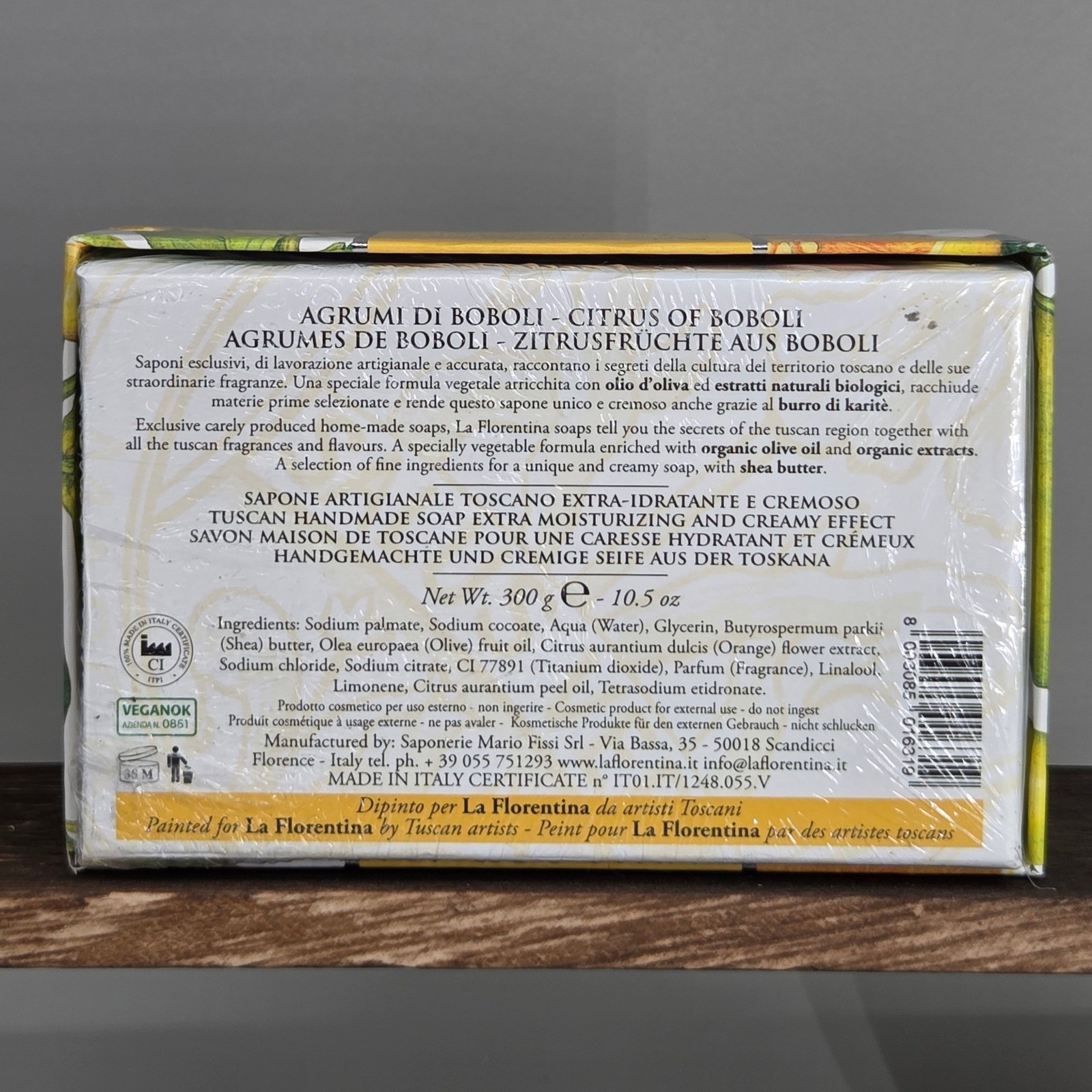 La Florentina Boboli Citrus Bath Soap Unisex 10.5oz Handmade Italian Luxury NEW