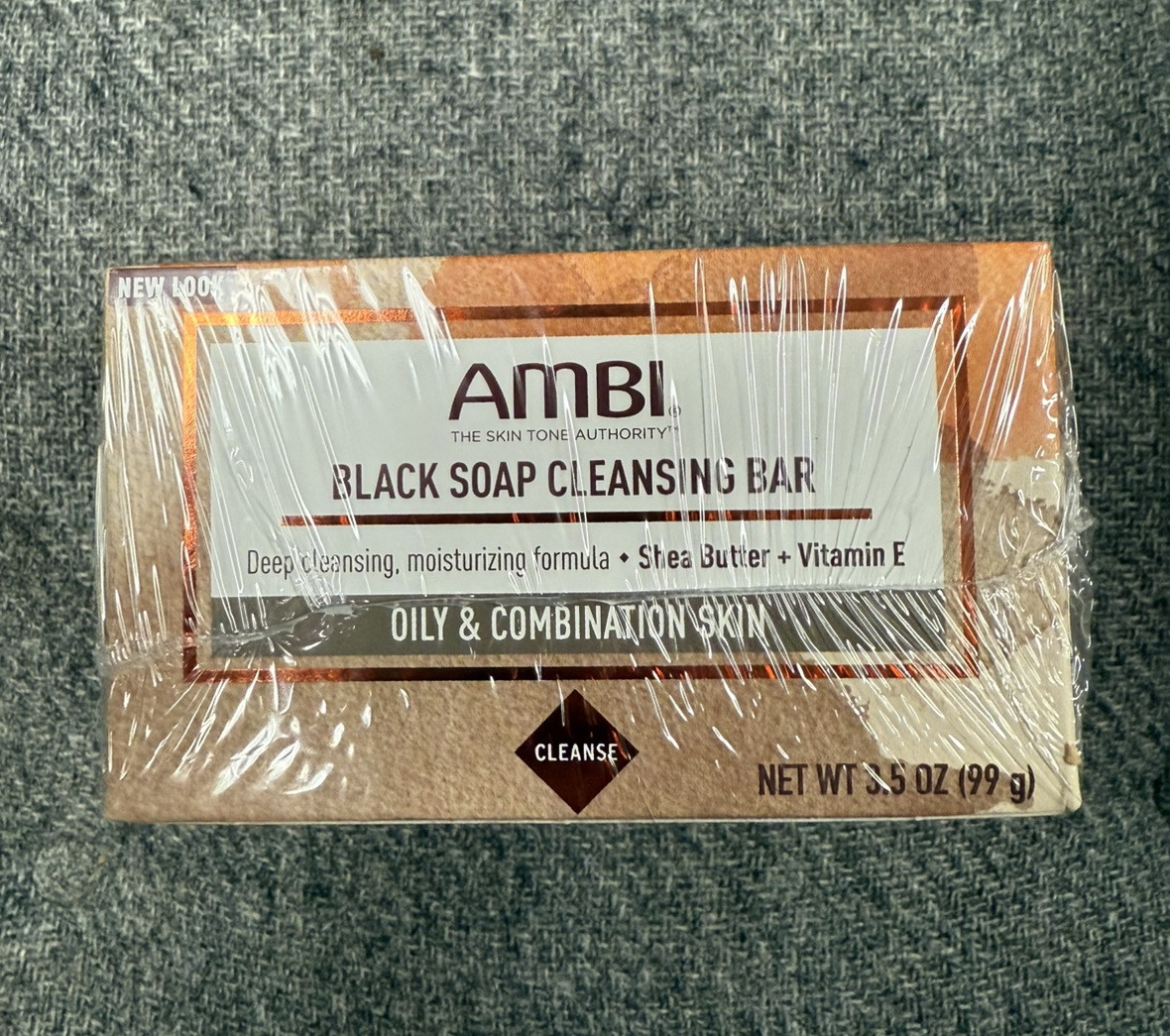 PACK OF 3 AMBI Skin Care Soap Black soap With Shea Batter 3.5 oz Each Bar