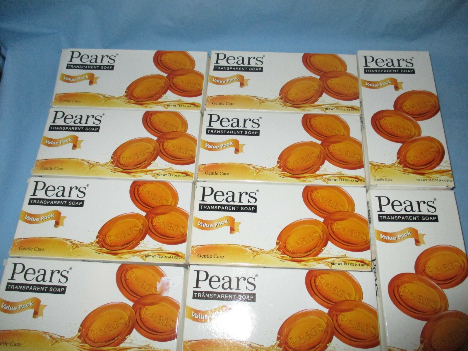 total 30 counts Pears Natural Gentle Care Glycerine Transparent Soap, 4.4oz each