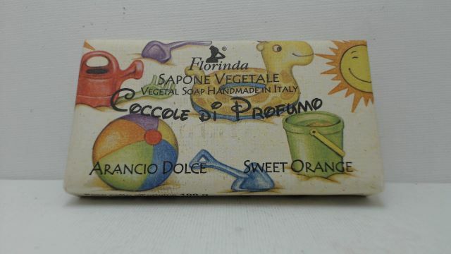 2x Florinda Coccole Di Profumo Sweet Orange Perfumed Vegetal Bath Soap – 3.52 oz