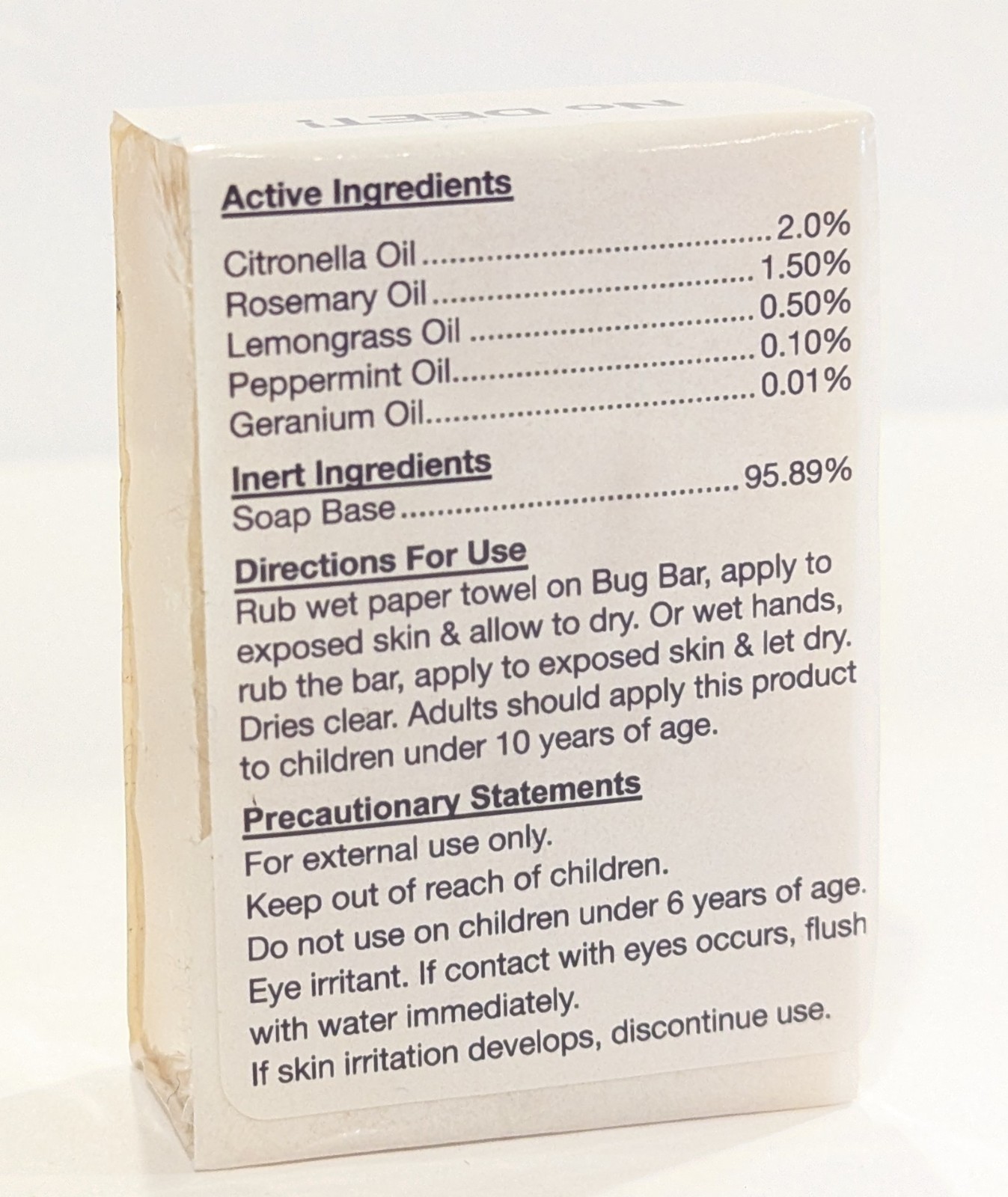Grandma’s Don’t Bug Me Soap Bar No DEET Net Wt. 2 oz (56.7 g)