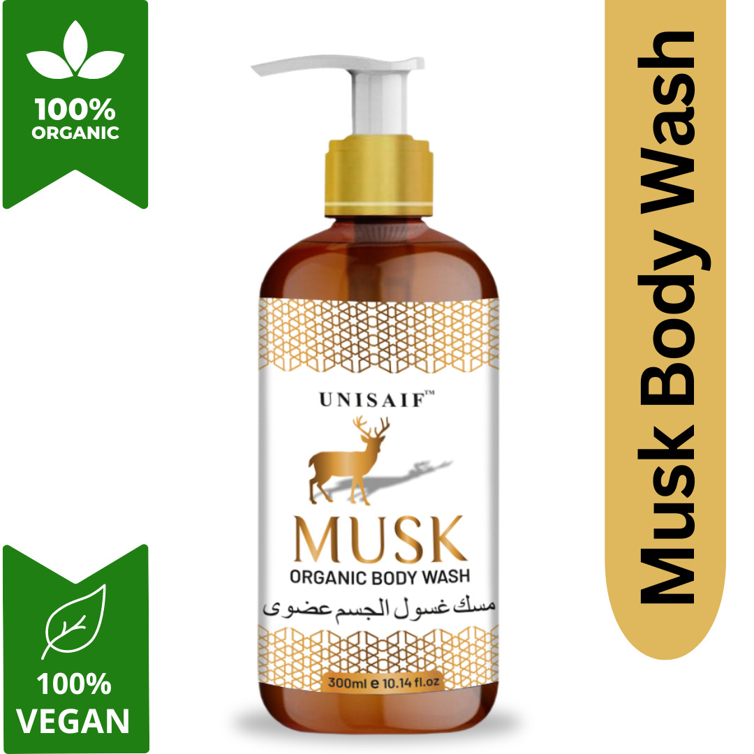 Unisaif Musk Organic Body Wash And Shower Gel Women and men’s 300ML