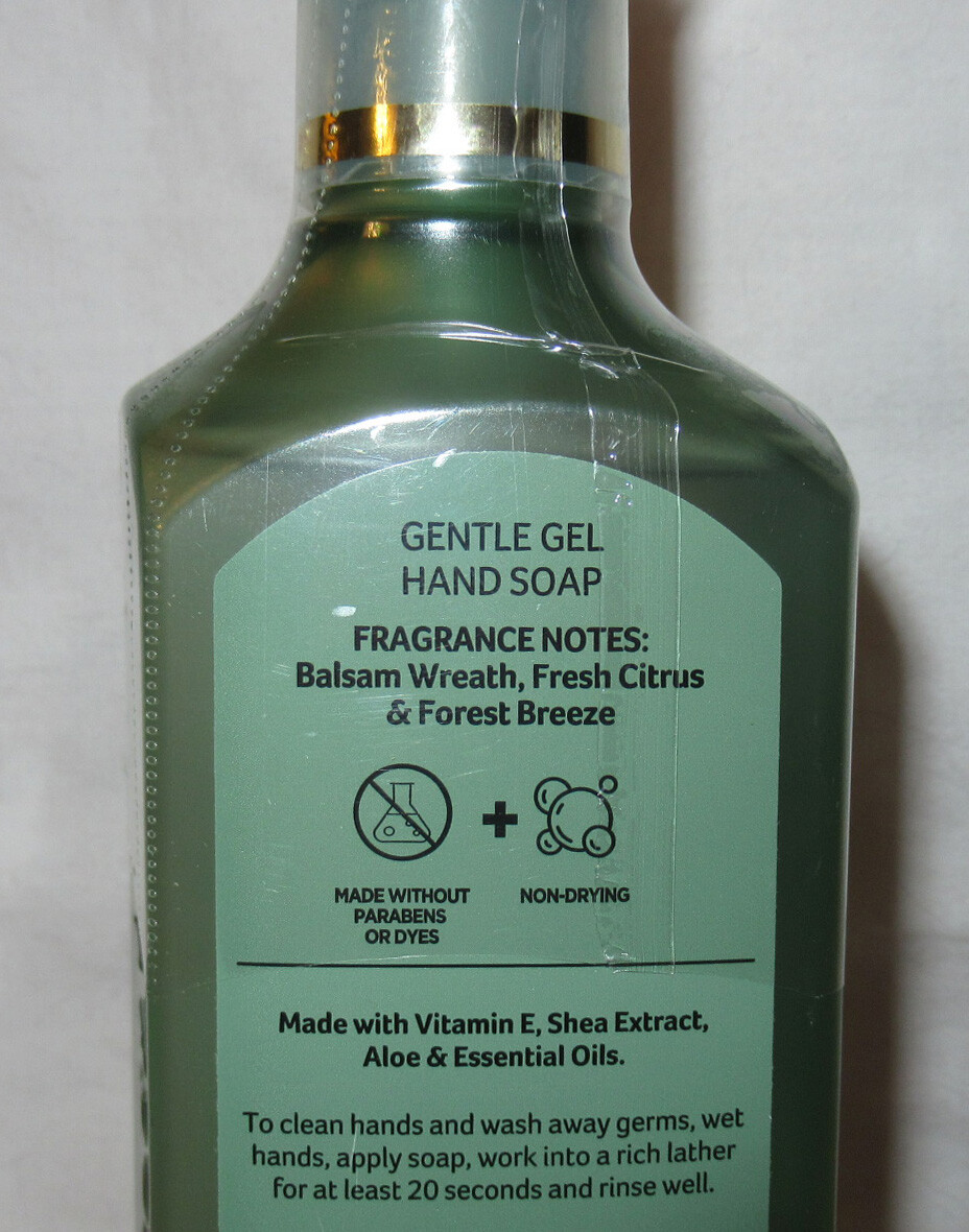 Bath & Body Works Gentle Gel Hand Soap Lot Set of 2 WINTER CITRUS WREATH