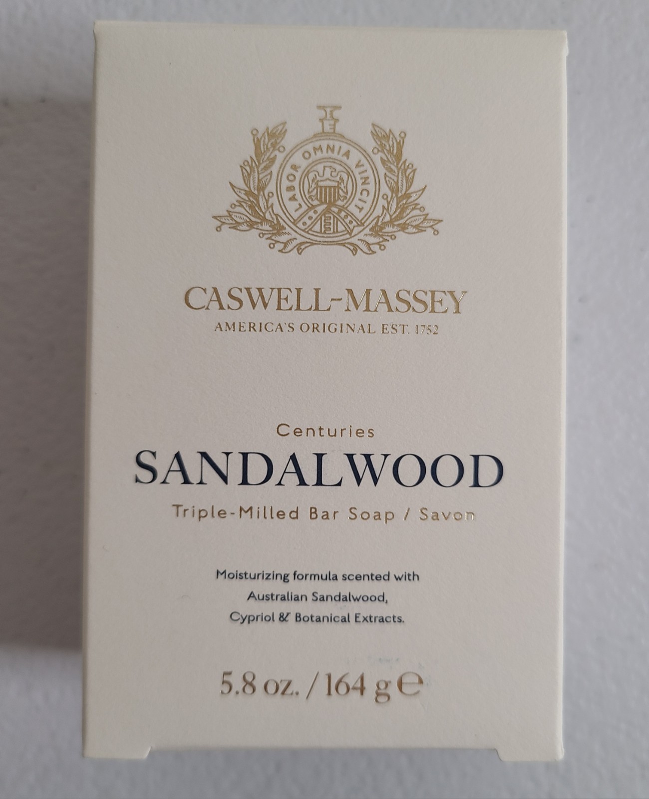 Caswell Massey Centuries Sandalwood Triple Milled Bar Soap 5.8oz Made In USA