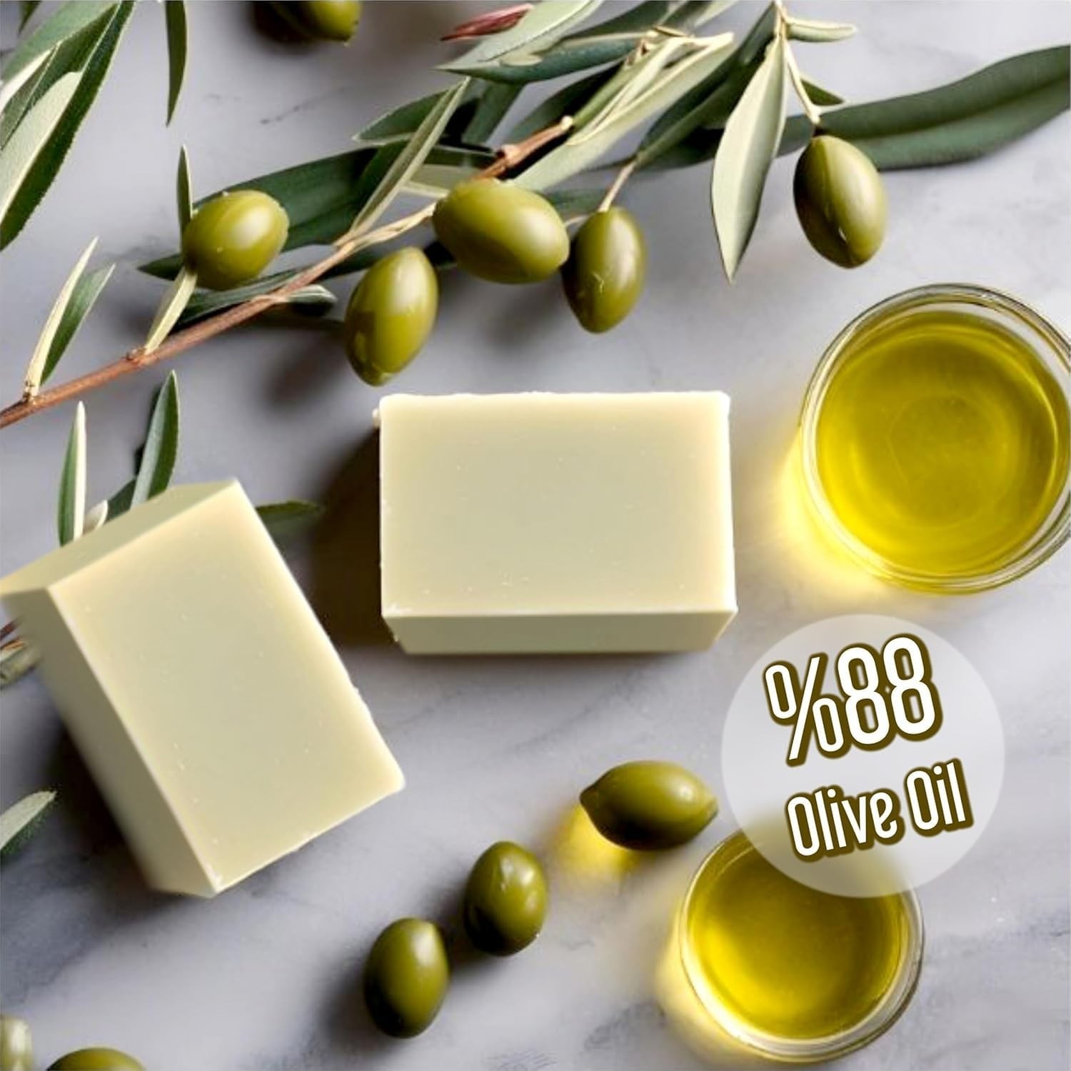 Papoutsanis Pure Greek Olive Oil Soap Of Bars, 8.8 oz, Pack Of 4 (250g)
