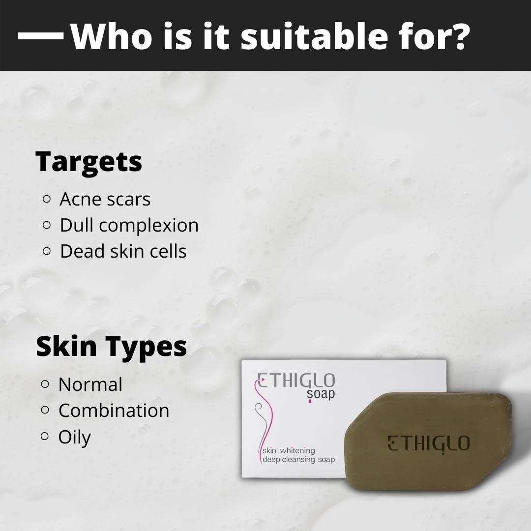 2X Ethiglo Soap Glowing Skin for acne spots and dull complexion 75gm