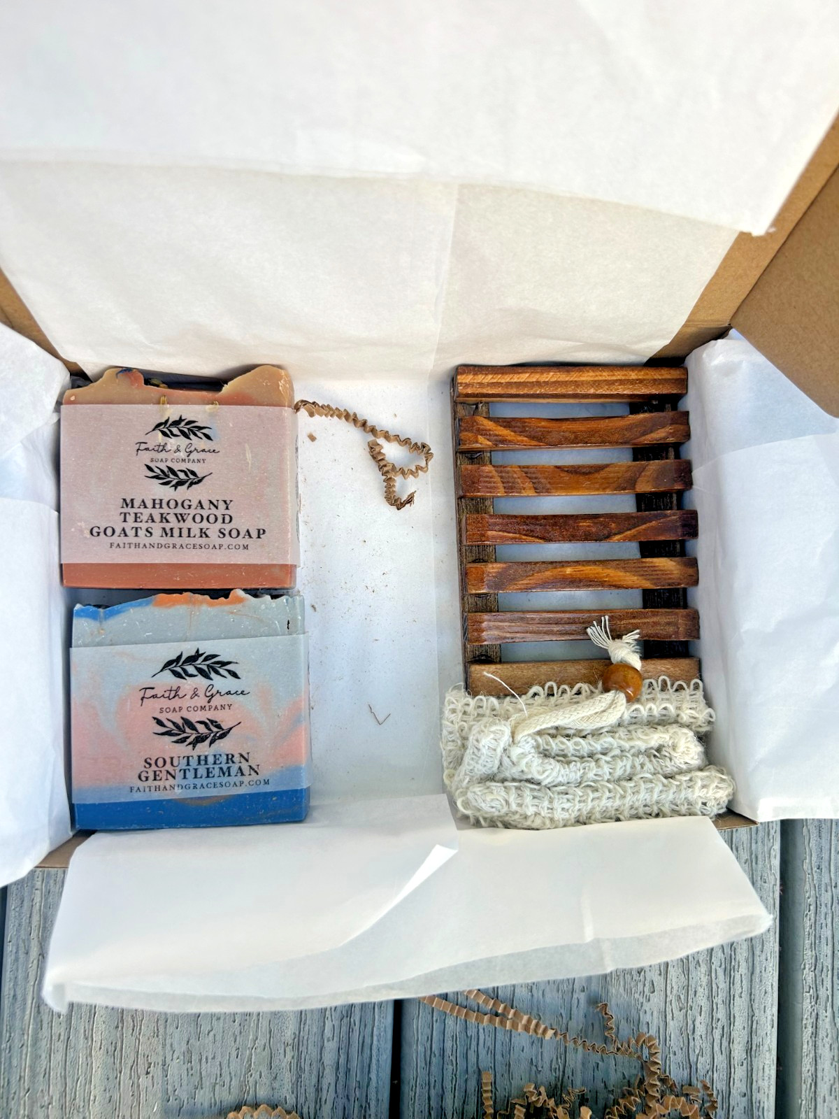 handmade vegan soap bars gift set for men