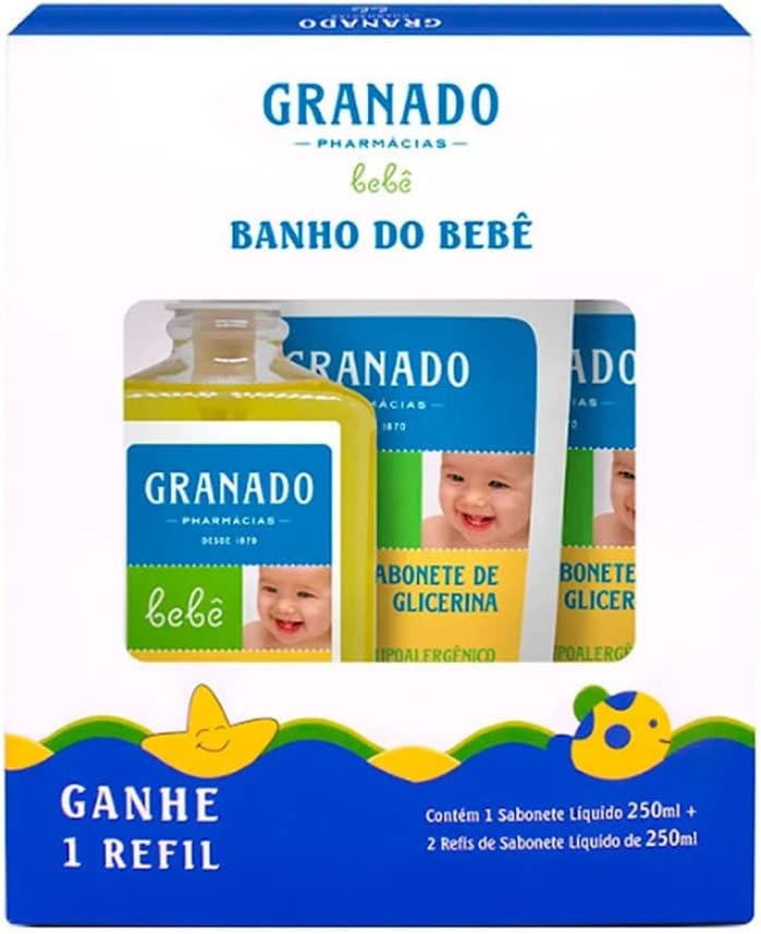 Granado – Bebe -Kit com Sabonete Liquido de Glicerina e 2 Refis (3x250Ml)