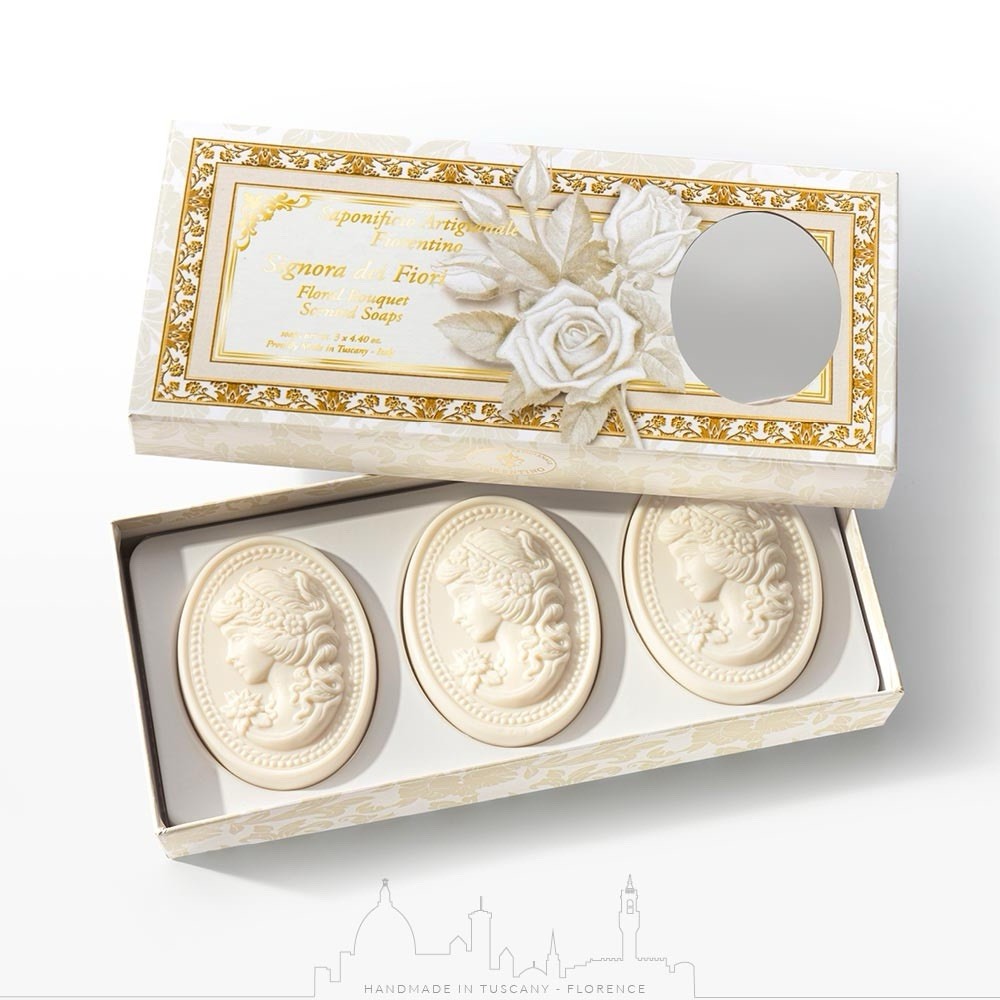 Saponificio Artigianale Fiorentino Floral Bouquet 3×4.40 Oz Bars soap Italy