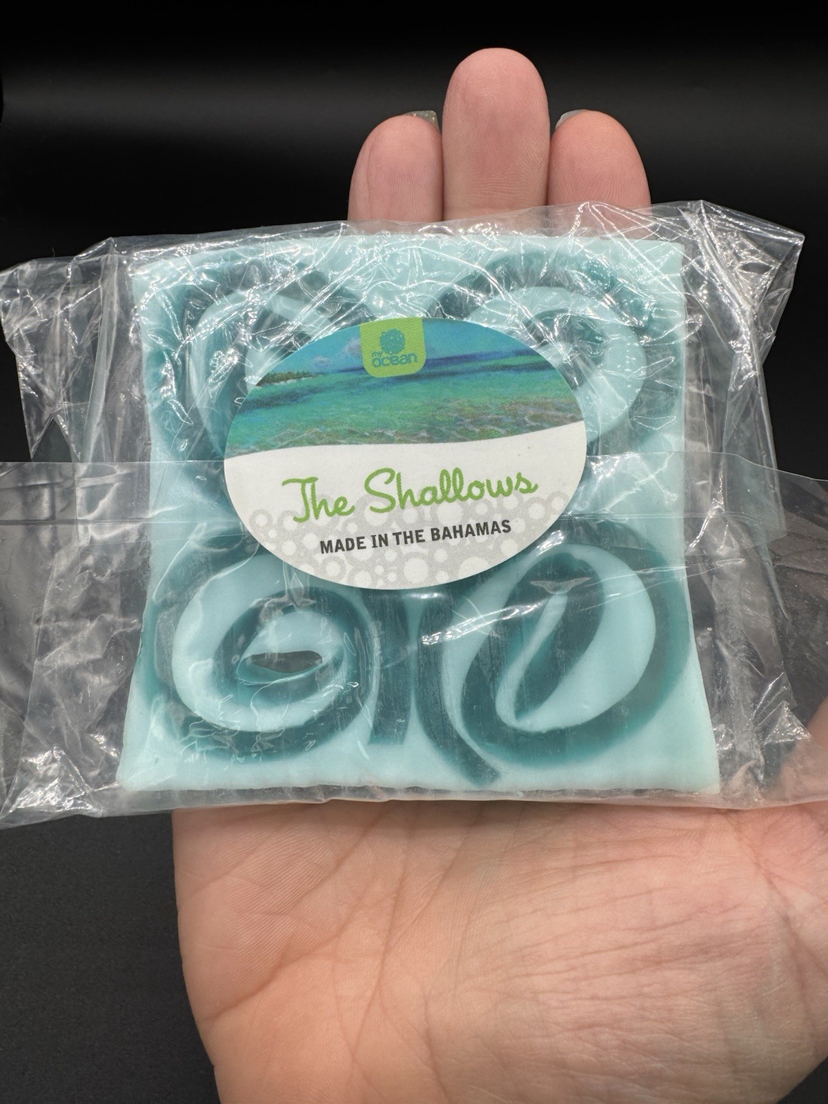 my ocean Light Blue Swirl Body Bar Soap Rectangular Made in the Bahamas