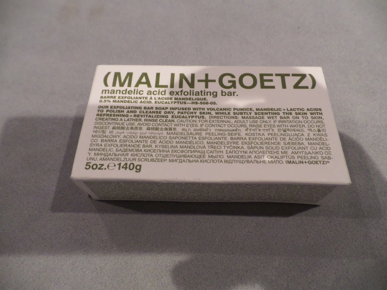 MALIN+GOETZ PEPPERMINT BAR SOAP 5 OZ ~ Brand New ~ NIB