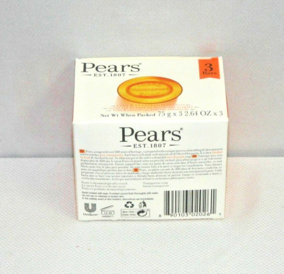 Pears Original Glycerin Soap Bar Gentle Glow 98% Pure Glycerin Soap (75gms x 12)