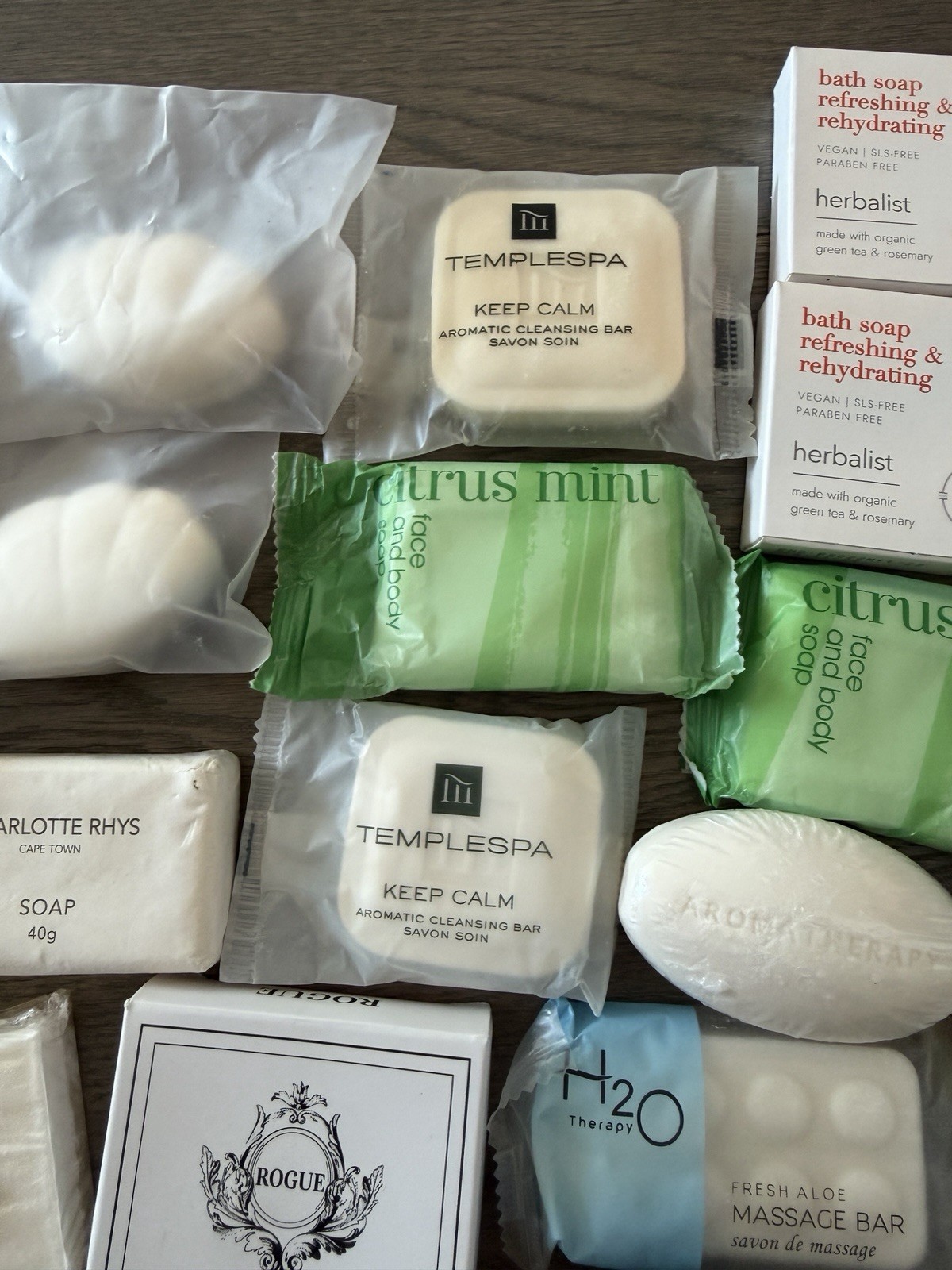 Lot of 18 Luxury Hotel Travel Soaps Mixed Premium Brands Templespa Crabtree