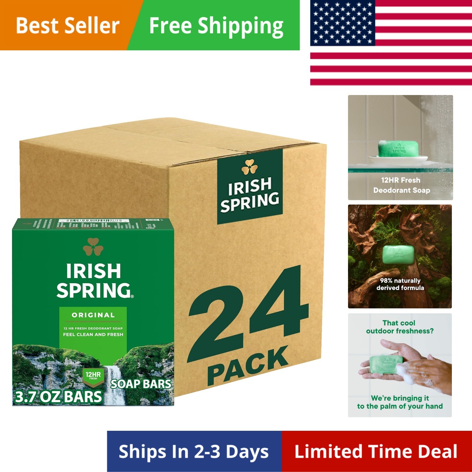 Bar Soap for Men, Clean, Smell Fresh and Clean for 12 Hours, Men Soap Bars f…