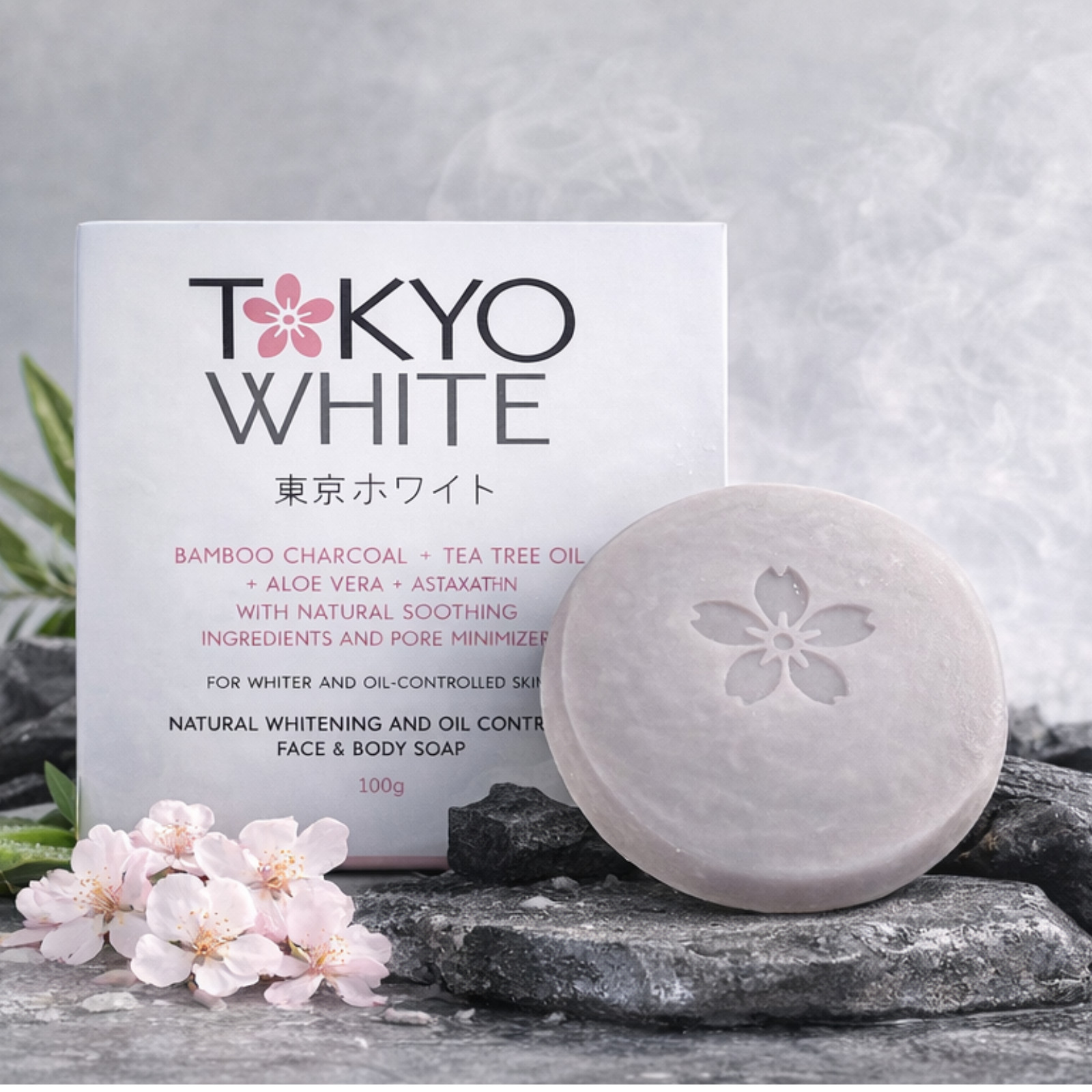 NEW Tokyo White Natural Face & Body Soap – Daily Cleansing Bar with Oil Control