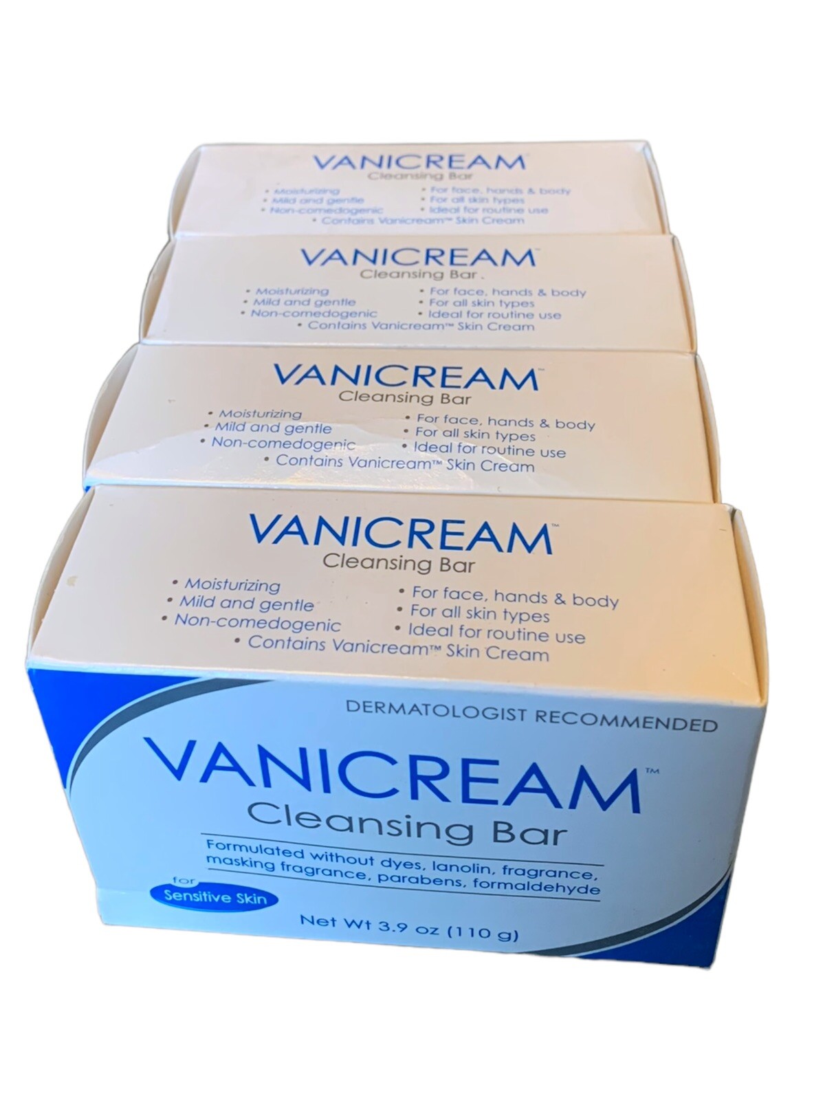 Vanicream Full-Body Cleansing Bar for Sensitive Skin – 3.9 oz – 4 Pack