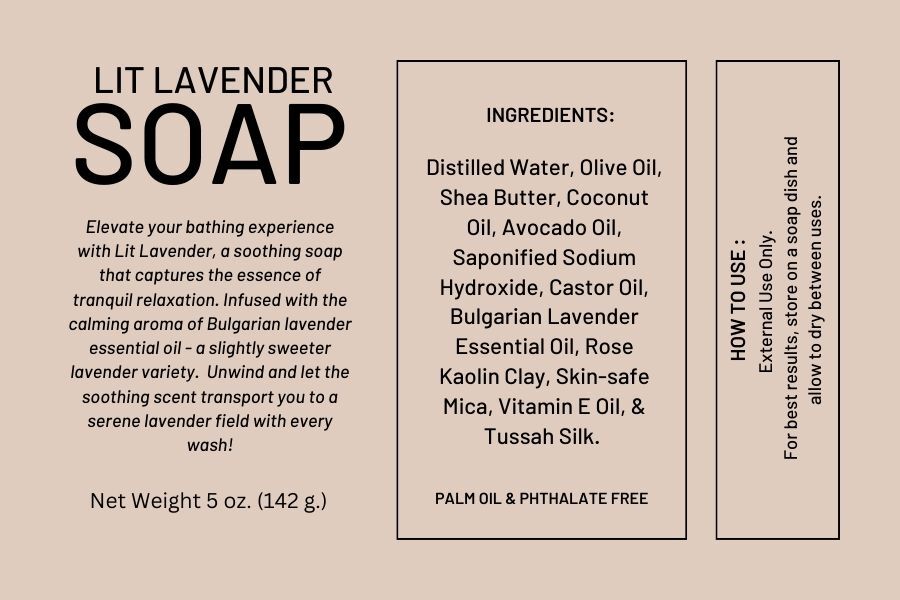 Luxury Handmade Shea Butter Soap 5 oz – Six Options – No Palm Oil or Phthalates