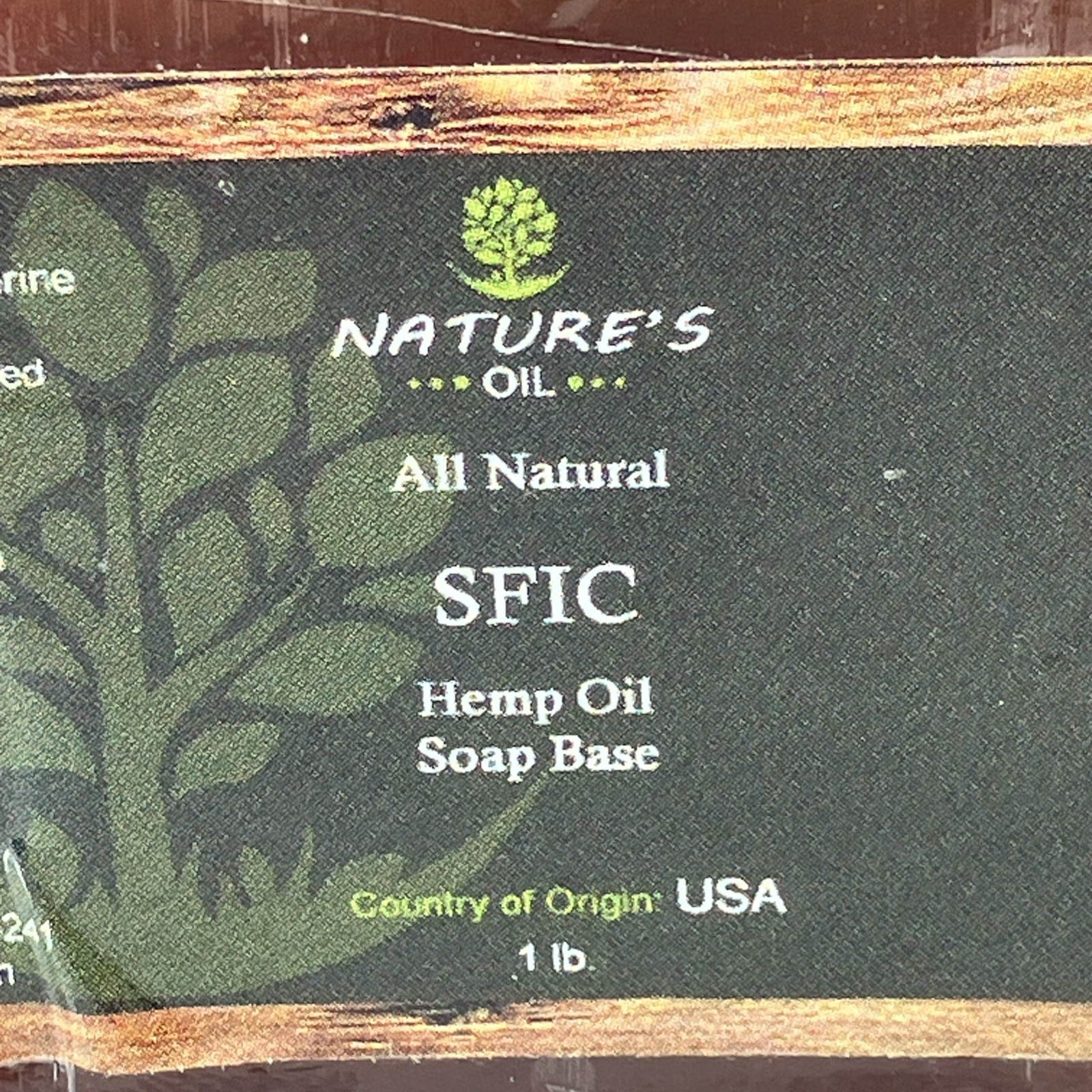 Nature’s Oil Hemp Oil Soap Base 1 Pound Brand New And Factory Sealed