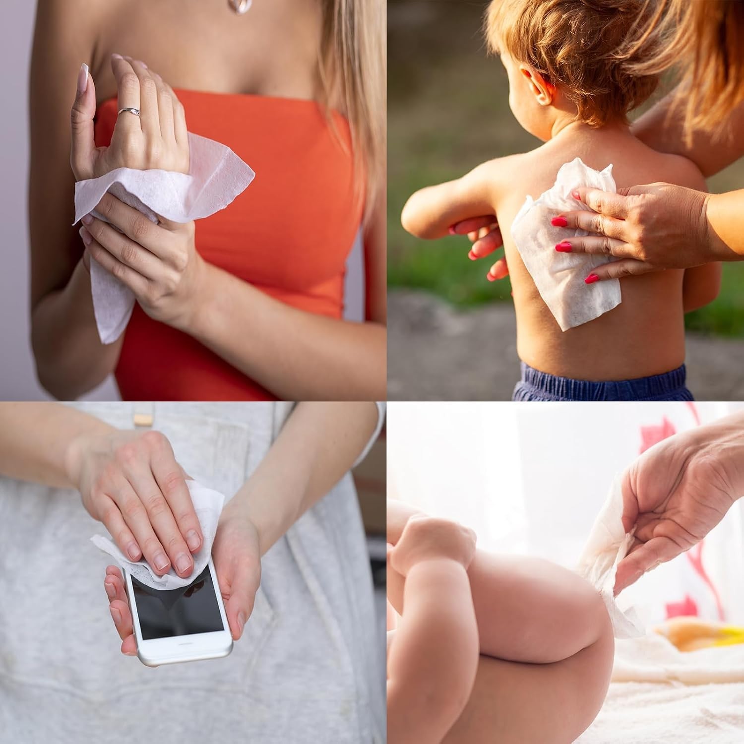 Biodegradable and Flushable Wipes – 50 Pack, Gentle and Effective for Family Use