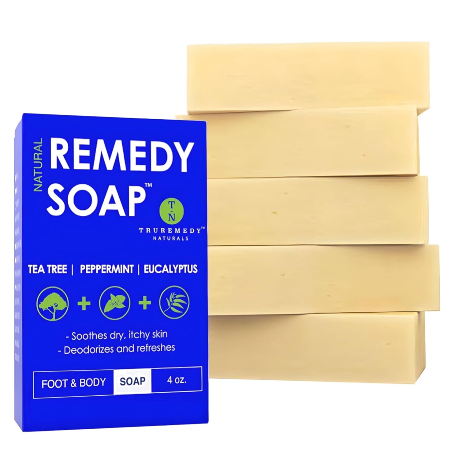Natural Tea Tree Soap – Hand, Body, Foot Cleanser (5 Pack)