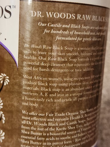 Dr. Woods Organic Shea Butter Pure Black Castile Soap 32 oz Liquid