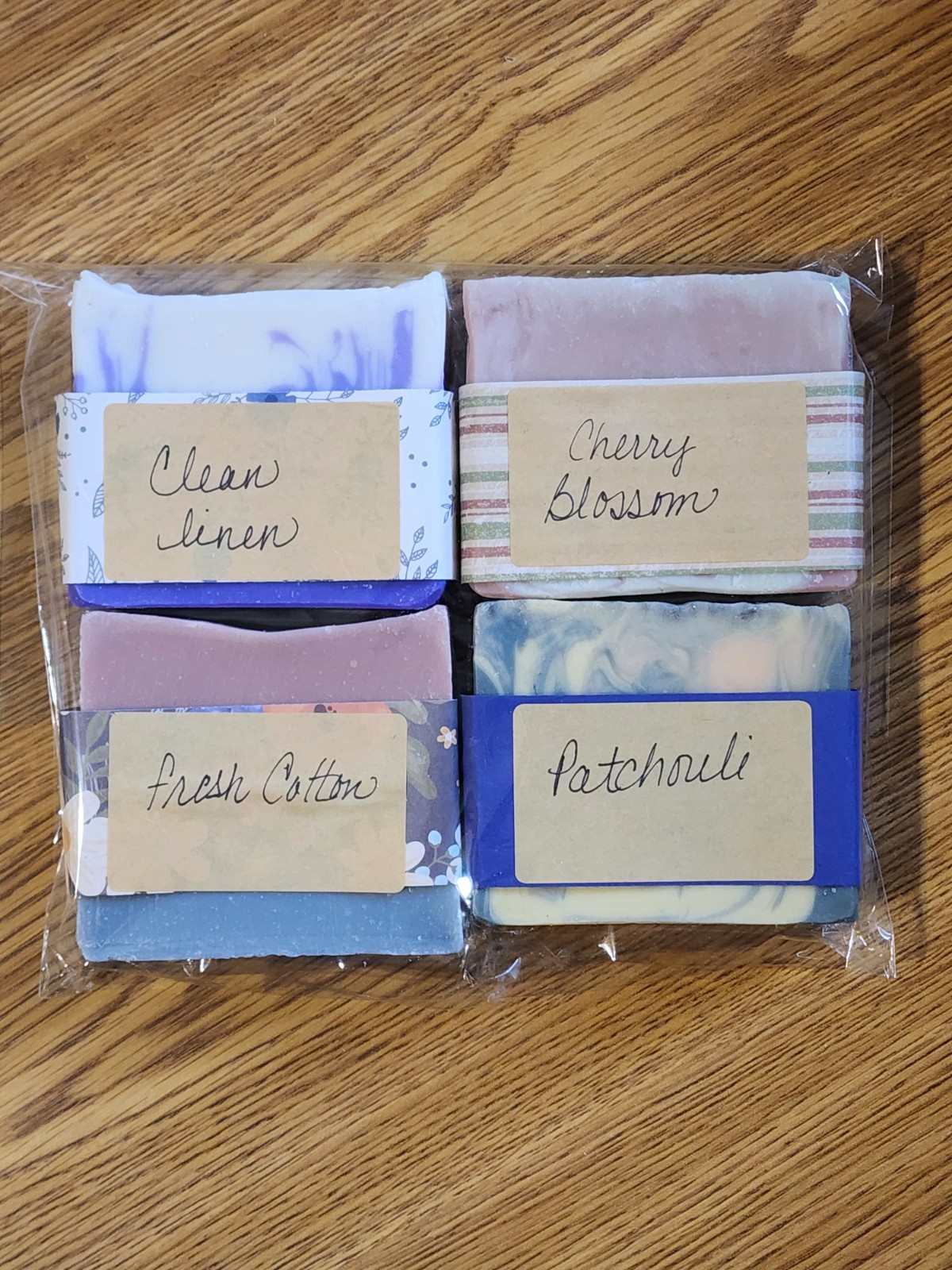 4 Pack Natural Homemade Soap Made With Coconut Oil And Olive Oil