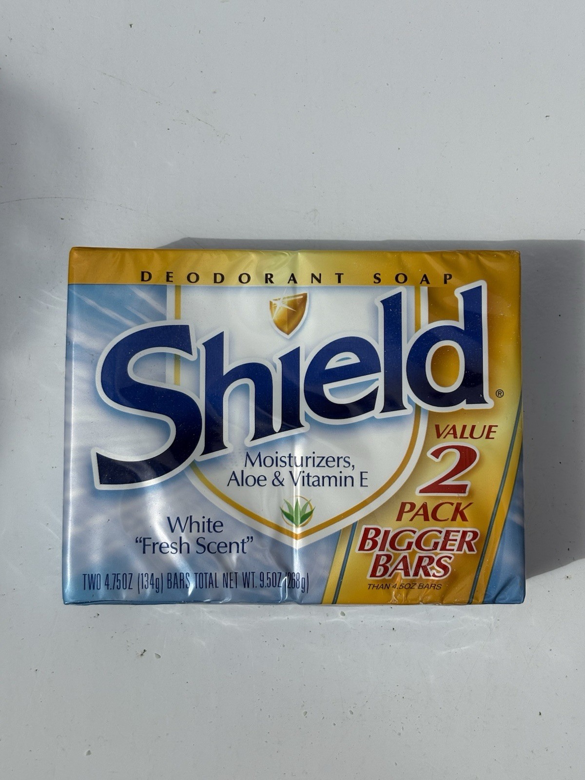 Shield Deodorant Soap 4 Pack White “Fresh Scent” Aloe + Vitamin E Vintage NEW