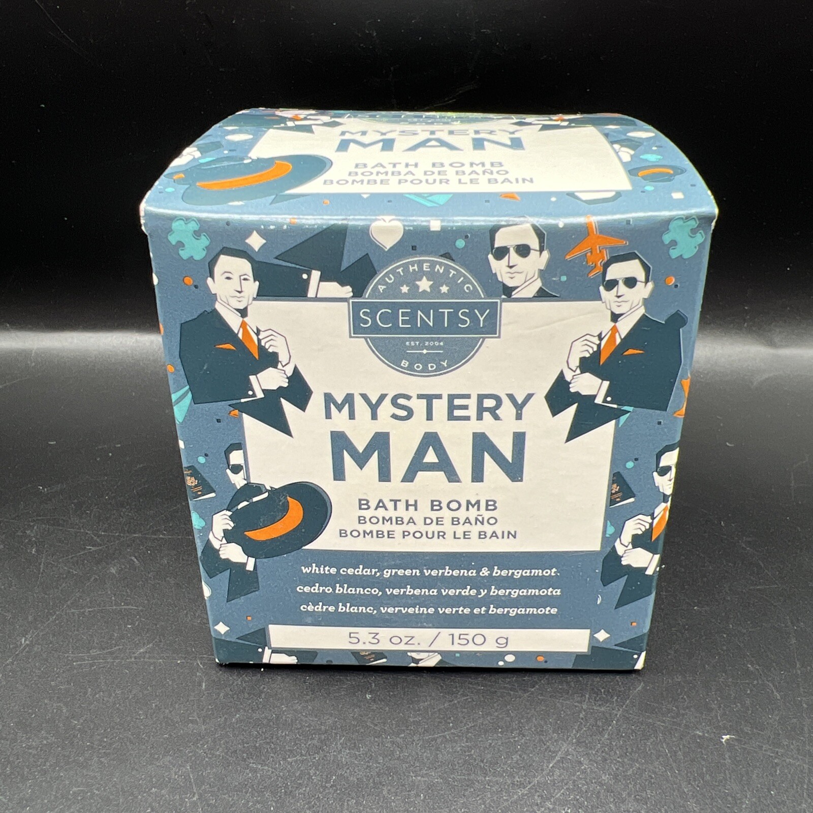 Scentsy Body MYSTERY MAN Bath Bomb 5.3 oz. Brand New in Box RARE