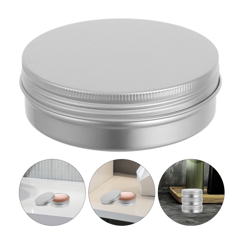 3Pcs Lightweight Aluminum Soap Boxes with Lid Reusable Soap Containers Silver