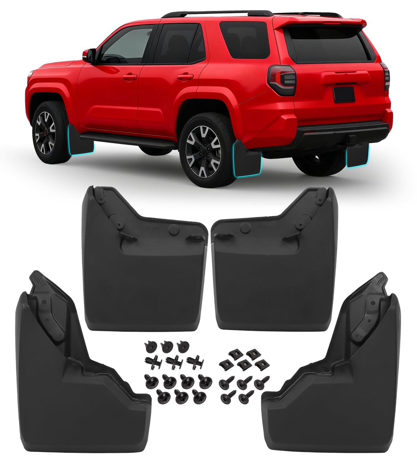 OEM-Style Mud Flaps for 2025-2026 Toyota 4Runner Splash Guards, Normal | Pain…