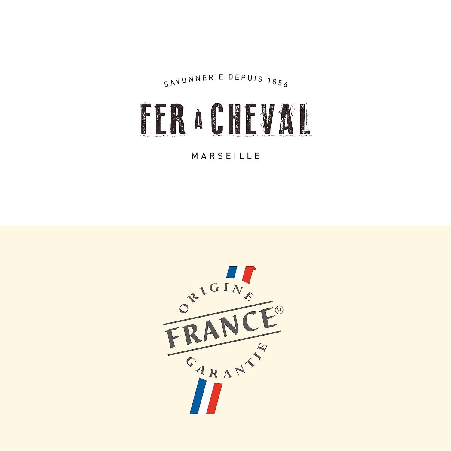 Fer a Cheval Marseille Soap Bars, Pack of 2 – Gentle Perfumed Soap with White…