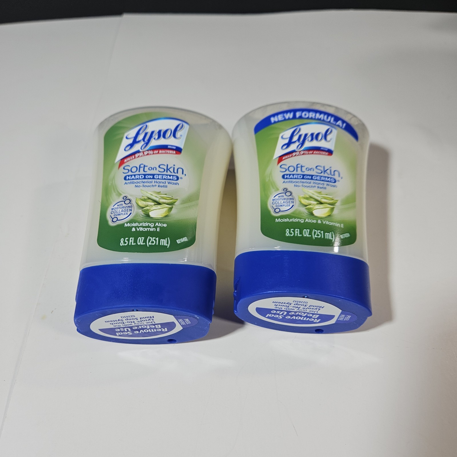 2 Lysol No-Touch Hand Soap System Refills Aloe Vera & Vitamin E New Old Stock