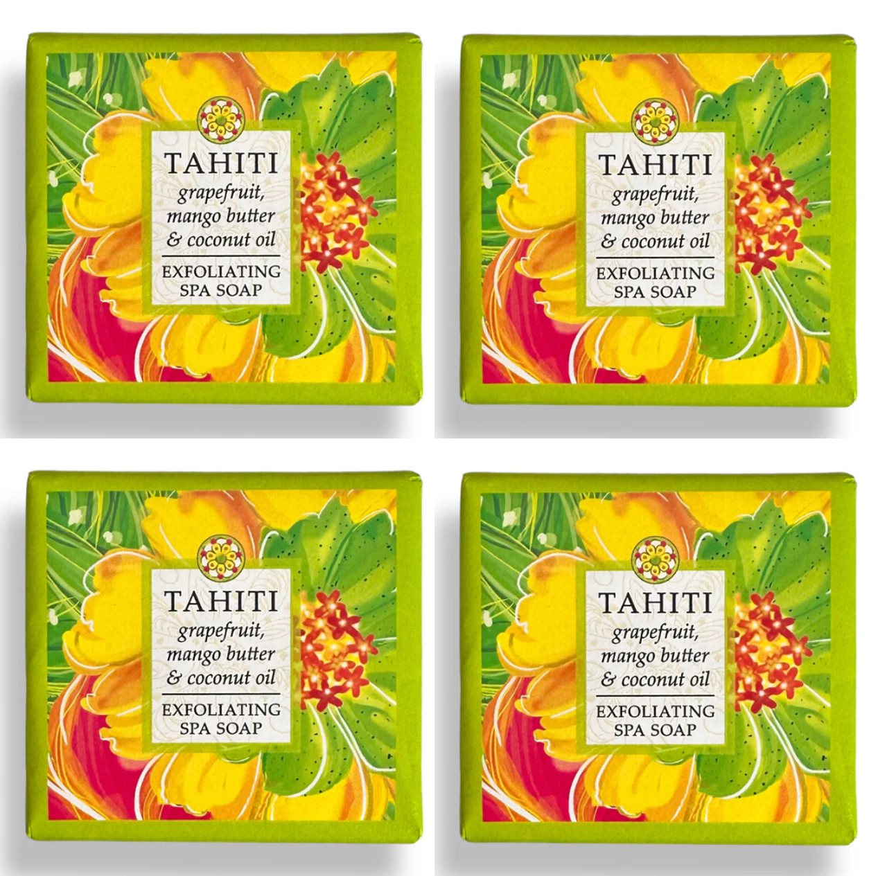 Greenwich Bay 1.9oz Soap, Tahiti – Set of 4 (R5H047)