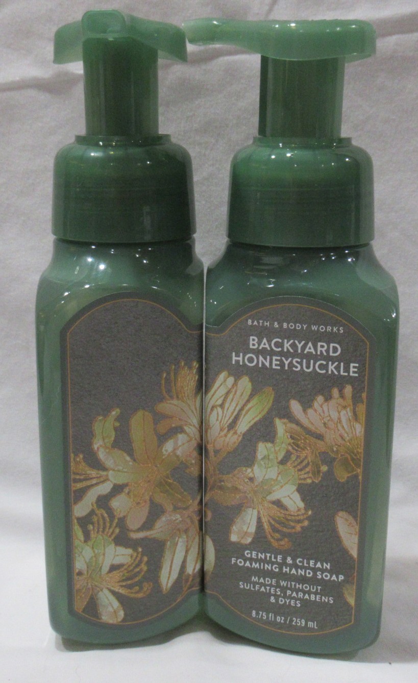 Bath & Body Works Gentle & Clean Foaming Hand Soap Set of 2 BACKYARD HONEYSUCKLE