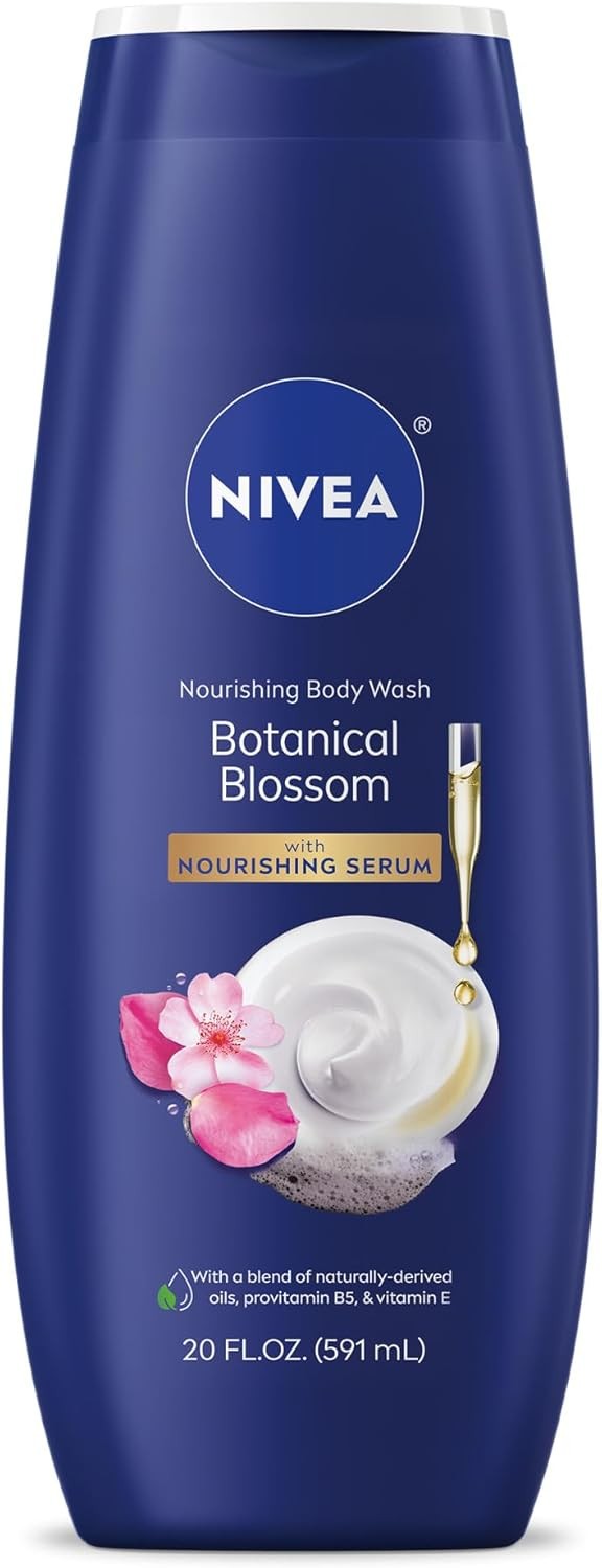 Nourishing Botanical Blossom Body Wash with Nourishing Serum, Body Wash for