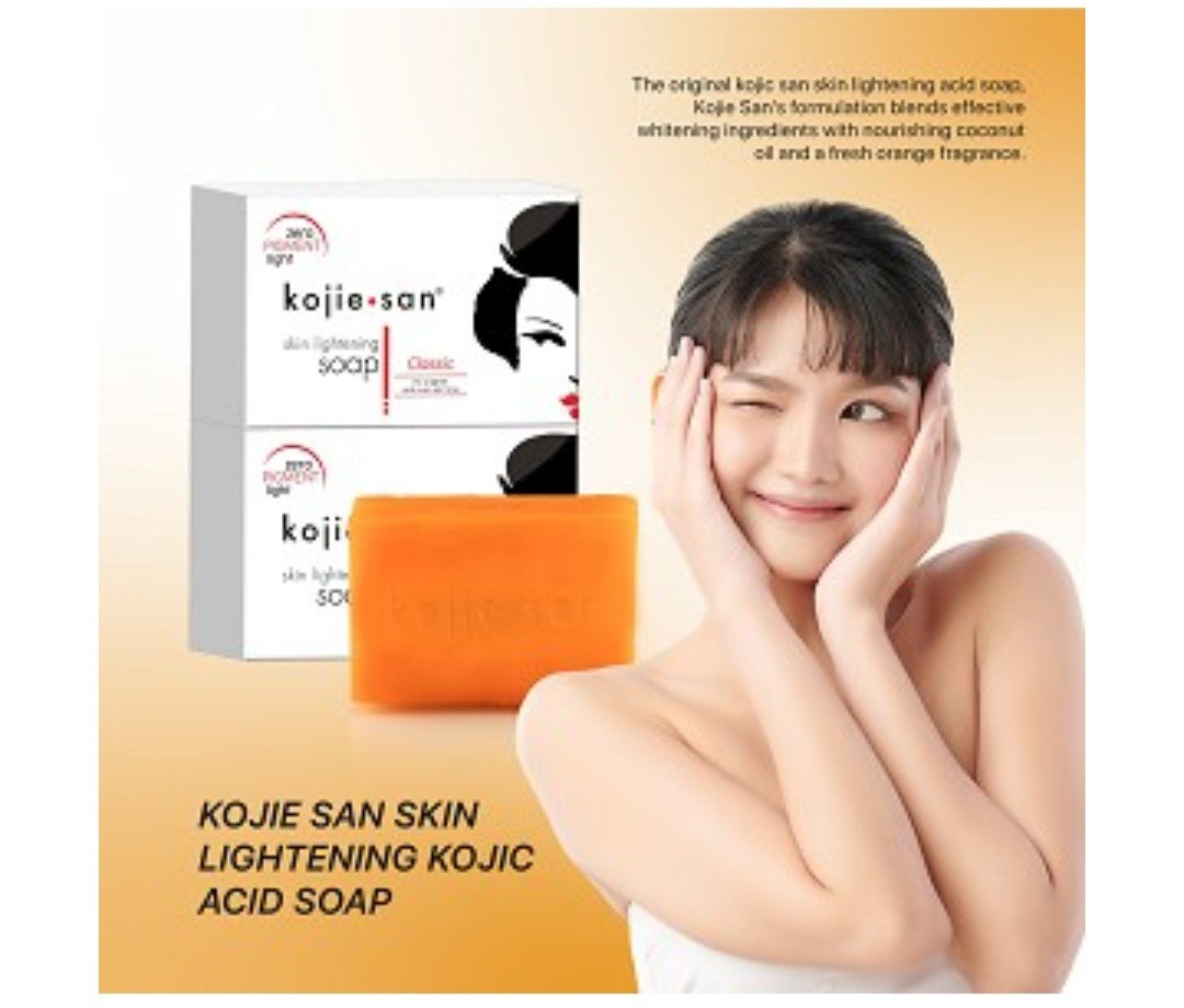 A+ Original Kojie San Skin Lightening Kojic Acid Soap 65g Pack of 3 Thailand New