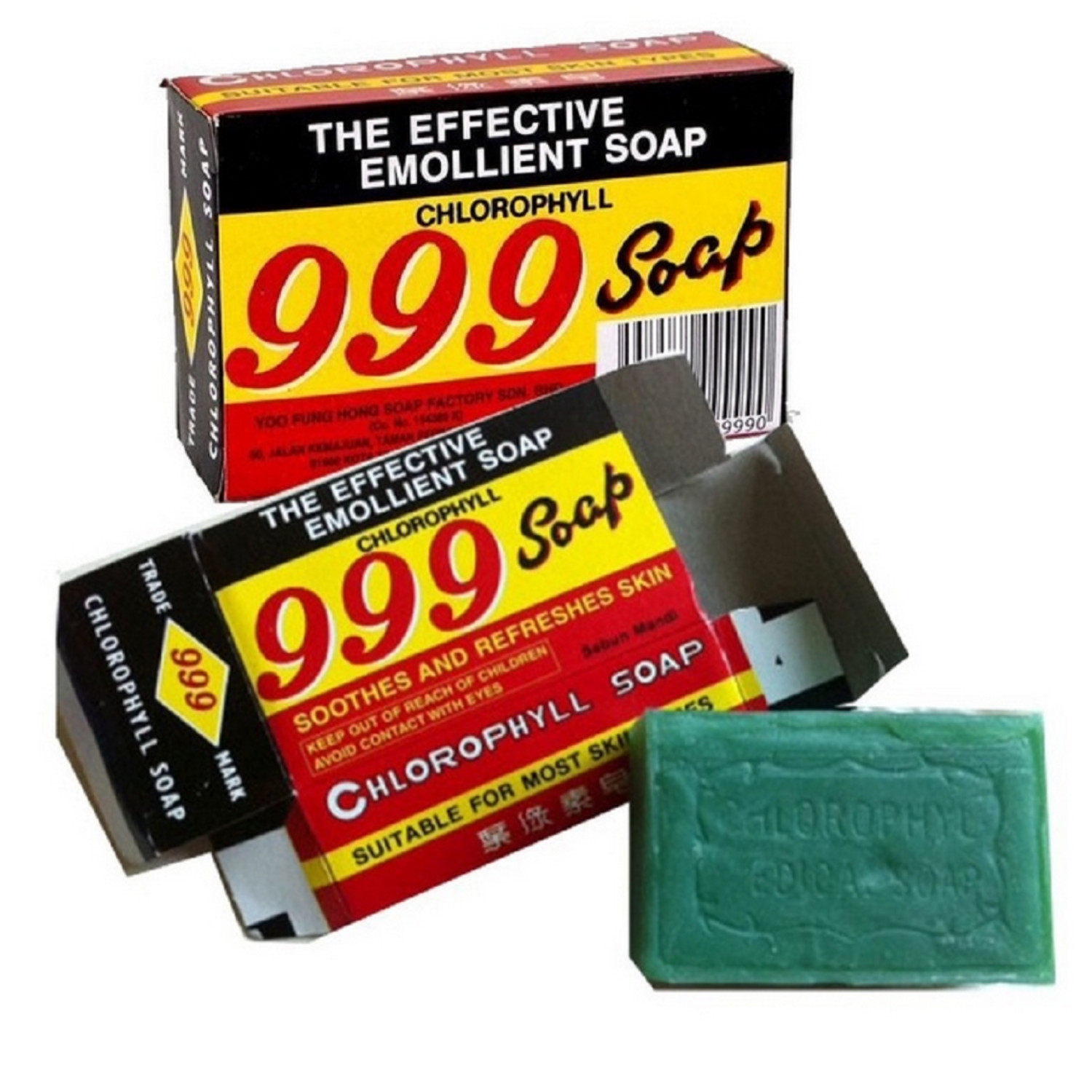 (New) 3 PCS 999 Chlorophyll Soap For Itchy Skin Problems Treats Eczema