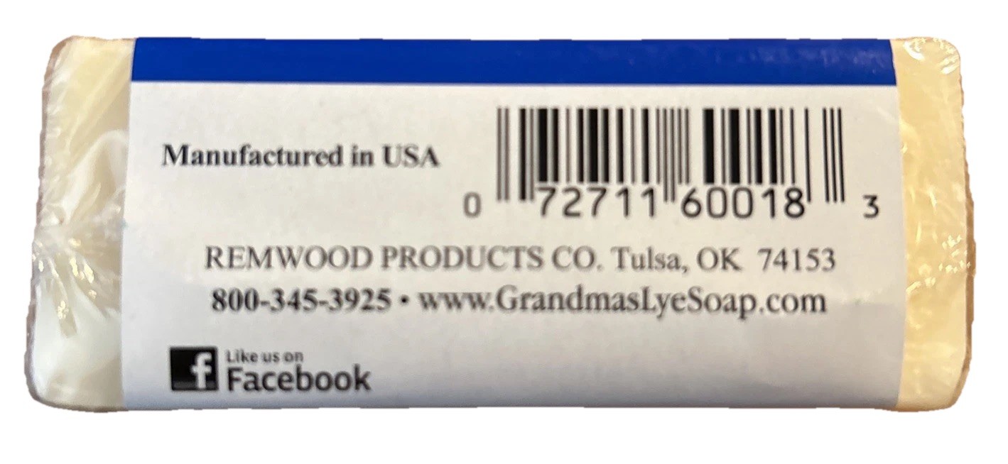 5-Pack New! Grandma’s Pure Lye Soap Soothing Dry Skin No Fragrance Hand Made 6oz