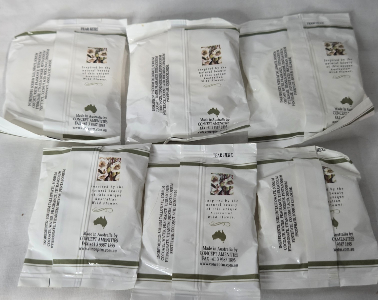 Lot of 6 The Leatherwood Collection Hotel Guest Size Cleansing Bar Soap New